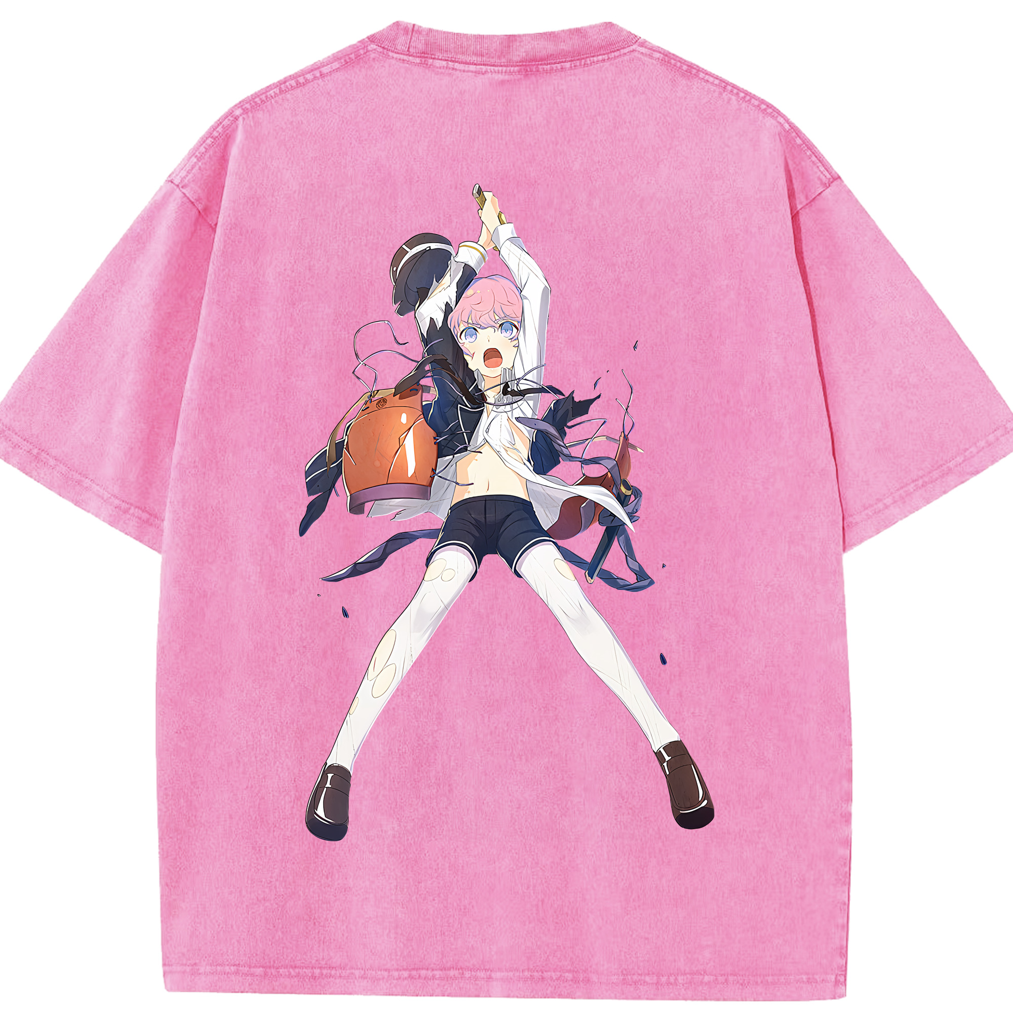 （画像用） 刀剣乱舞 Touken Ranbu 綿100% ヴィンテージ風 半袖Tシャツ（背面プリント）
